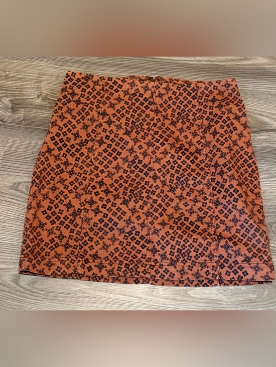 Free People Dresses & Skirts - Free People Mini Skirt A line in Rust & Navy Women’s size 8 Boho